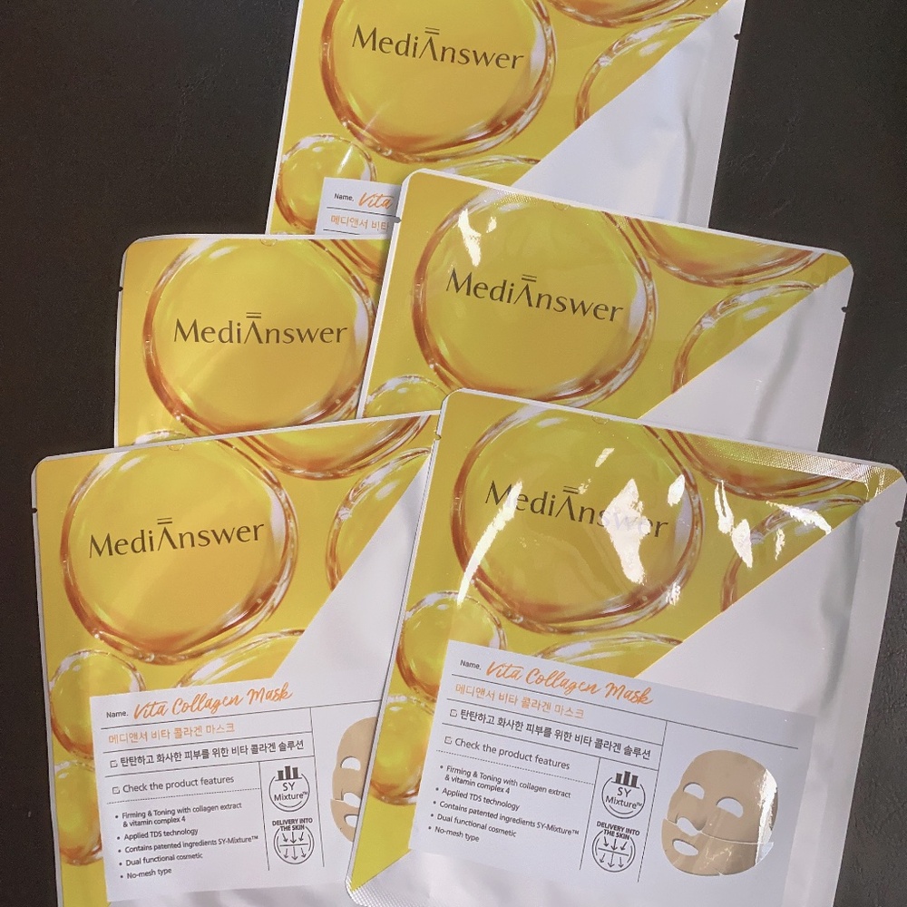Medianswer Vita Collagen Korean Mask 83% Pure French Brightening Skin